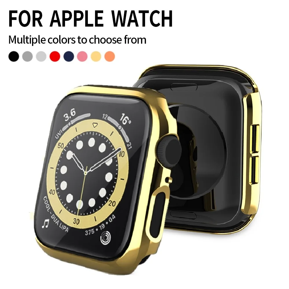 Glass+Case for iWatch Case Cover for Apple Watch Case 44mm 42mm 45mm 41mm 40mm 38mm Series7 6 5 4 3 2 1 SE Protector Accessories