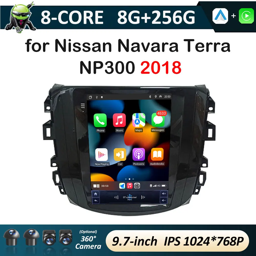 for Nissan Navara Terra NP300 2018 Car Multimedia Radio Video Player Android OS IPS Touch Screen Head Unit DSP Stereo No 2 din