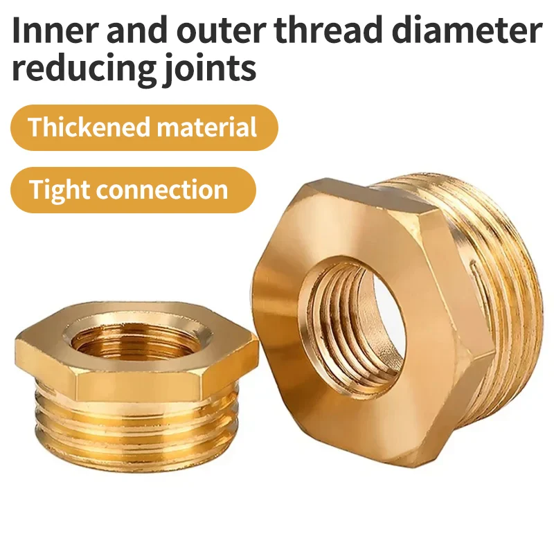 

Brass Hex Bushing Reducer Pipe Fitting F To M Threaded 1/8 1/4 3/8 1/2 3/4 Reducing Copper Water Gas Adapter Coupler Connector