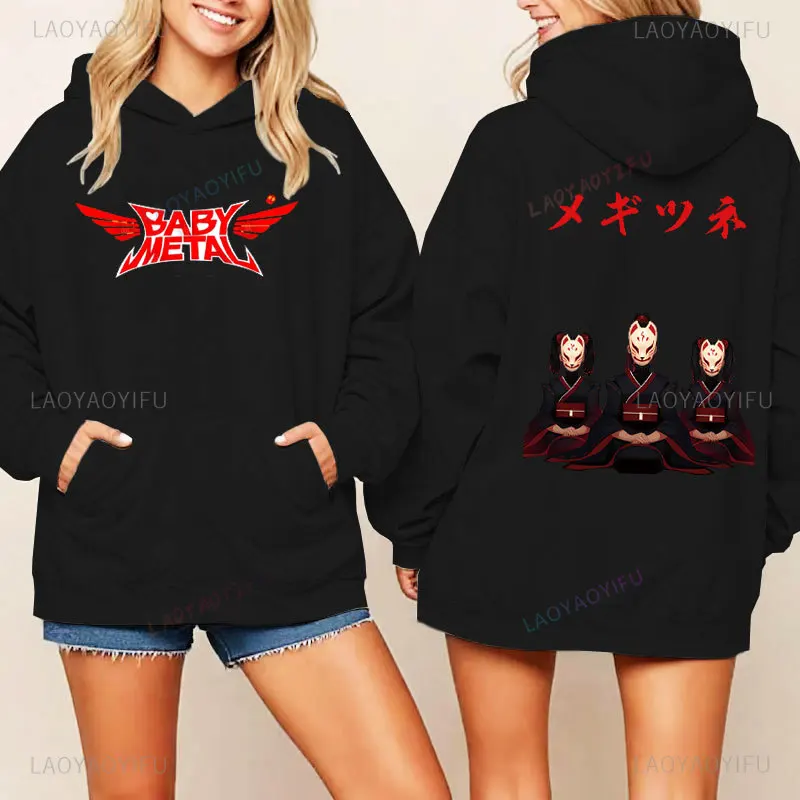 Japanese Band BABYMETAL Print Sweatshirt Men Women Hip-hop Pullovers Autumn winter Couple Sisters Student INS Casual Hoodies