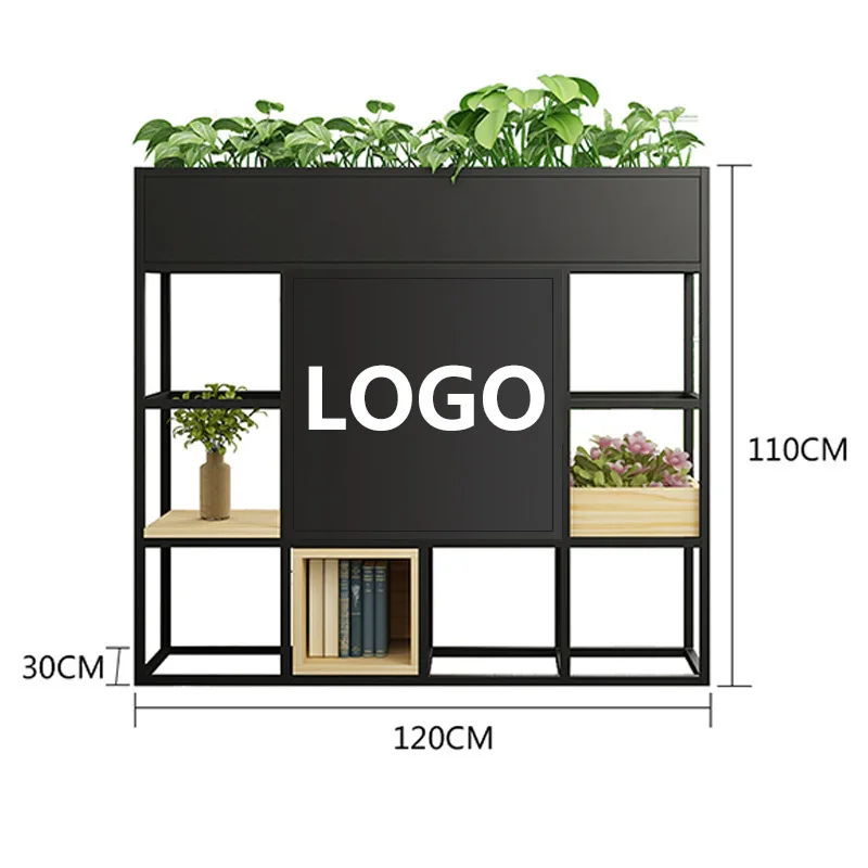 

Iron Restaurant Hot Pot Card Block Fence Office Screen Floor Partition Flower Rack Shelf