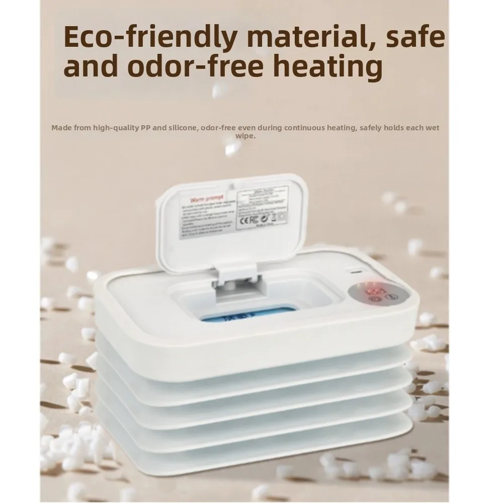 USB Plug-In Portable Wet Wipe Heater 3-Level Temperature Heating Large Capacity Mini Moisturizing Tissues Dispenser/Heater