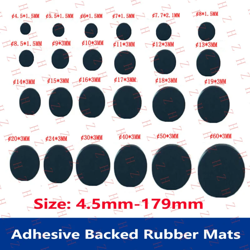 

Силиконовые накладки-противоскользящие кольца U+Silicone (черные, круглые, самоклеящиеся) 4.5-179 мм【Оптовая продажа, сообщите продавцам】