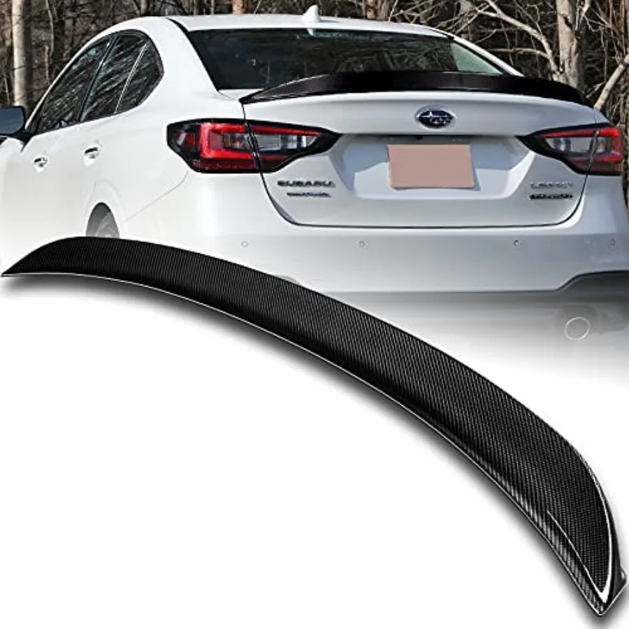 

Real Carbon Fiber Lift Gate Trunk Spoiler Wing for 2015-2020 Subaru Legacy 2016-2019 STP-Style Rear Trunk Spoiler Black