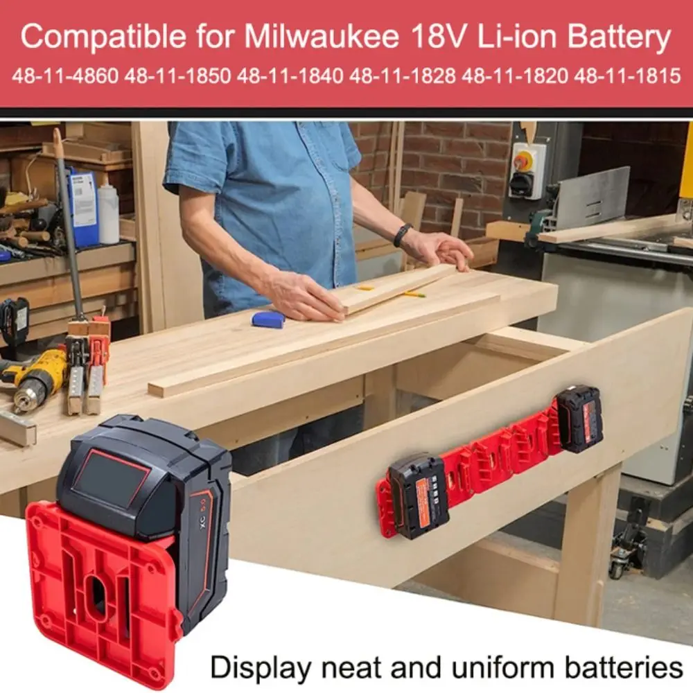 

Wall-mounted Battery Holder Connector Durable Wear-resistant Battery Base 18V Li-ion Battery Easy To Use Battery Base Bracket