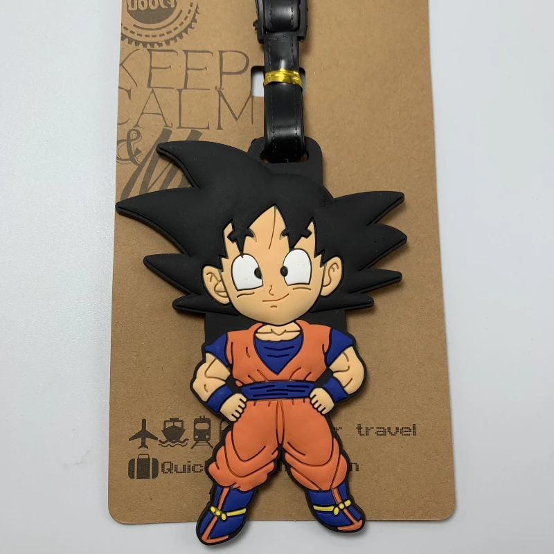 dragon ball anime cartoon Goku Majin Buu Vegeta luggage tag travel check-in cute standing tag boarding pass men Japanese style