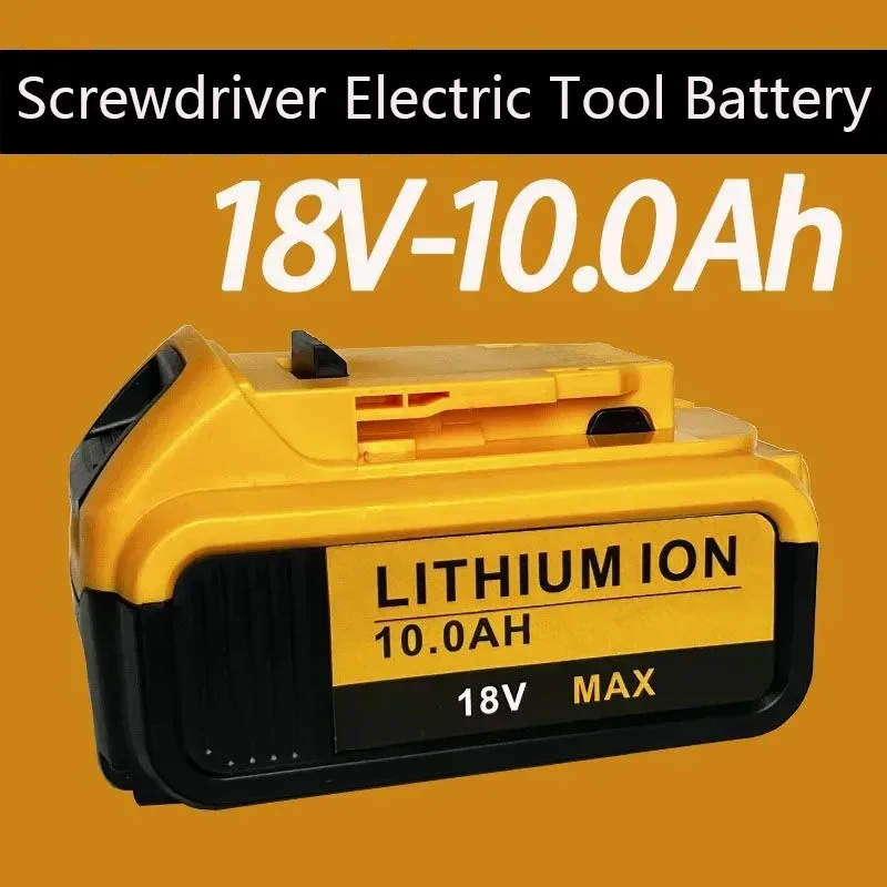 

18650 Screwdriver Tool Battery 18V 10000mAh MAX XR Dewalts Battery Power Tool Battery Replacement DCB184 DCB182 DCB200 5A 6A