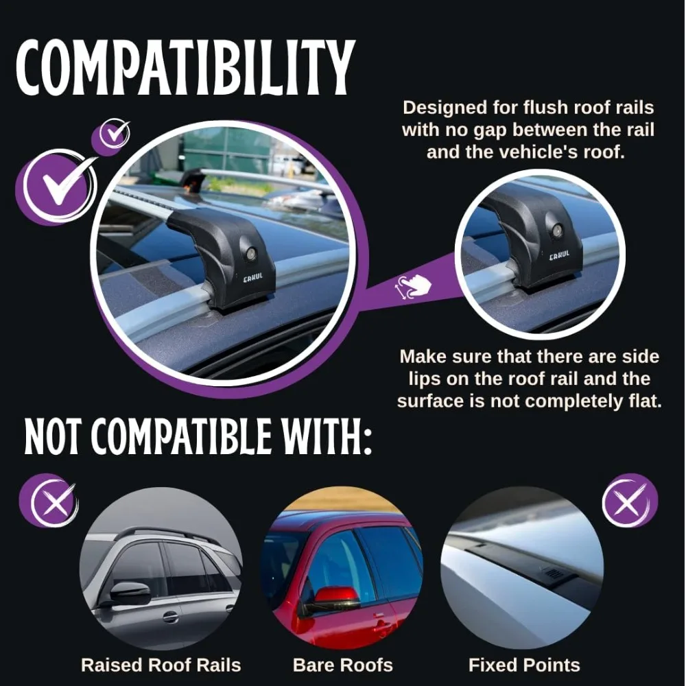 قضبان متقاطعة لرف السقف شديدة التحمل لميتسوبيشي أوتلاندر 2022-2025 (غير مناسبة لرياضة أوتلاندر) | 220 رطل ايرو ألومنيوم C #2