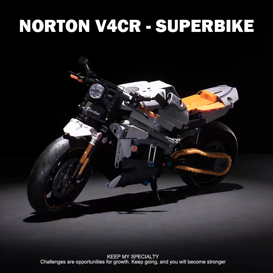 

642Pcs MOC Technical Superbike NORTON V4CR Motorcycle Model Building Block Bricks City Racer Locomotive Garage Toy for Kids Gift