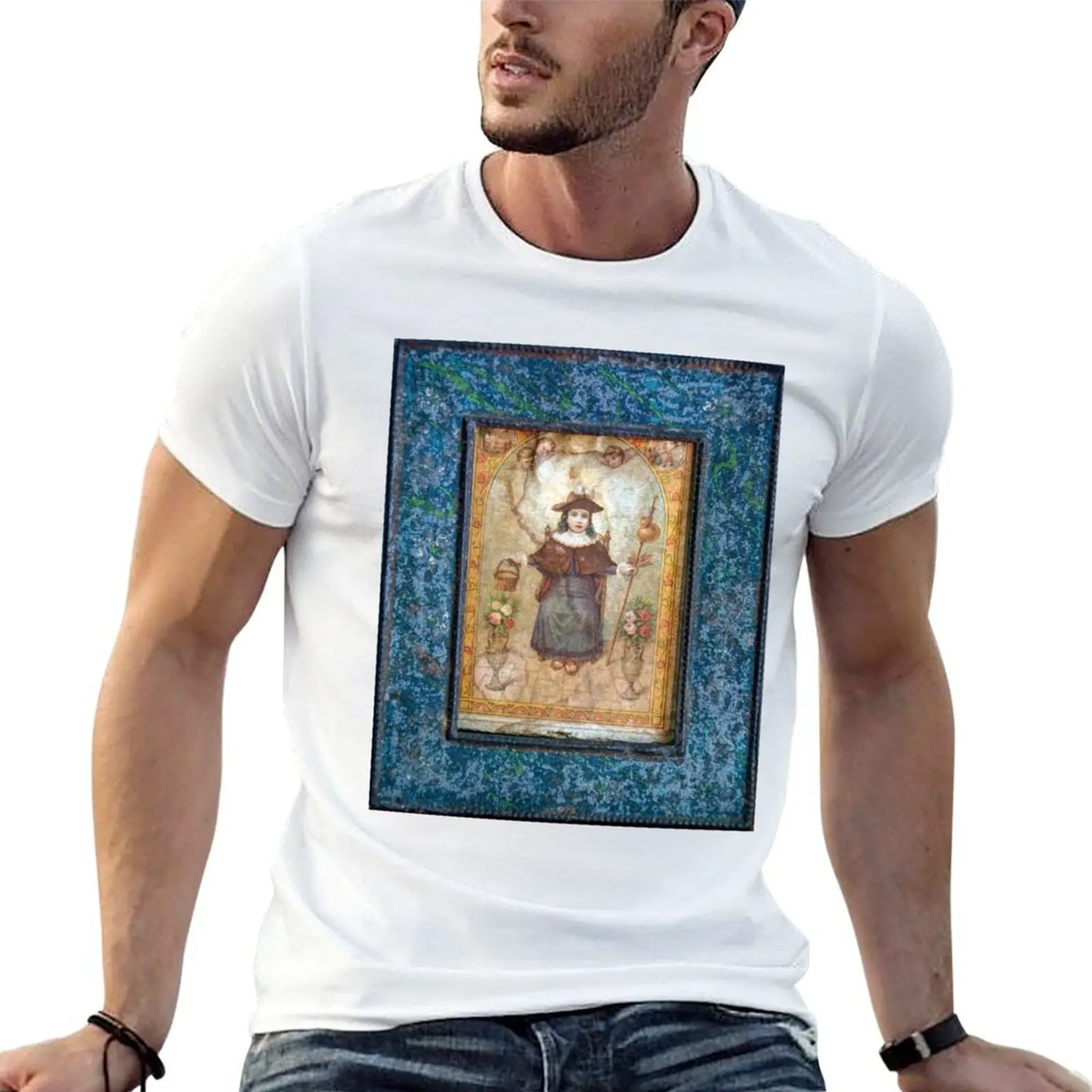 

El man T-Shirt shirts man shirt t t 100% men cotton Santo Nino De cotton Atocha graphic brand luxury t shirt