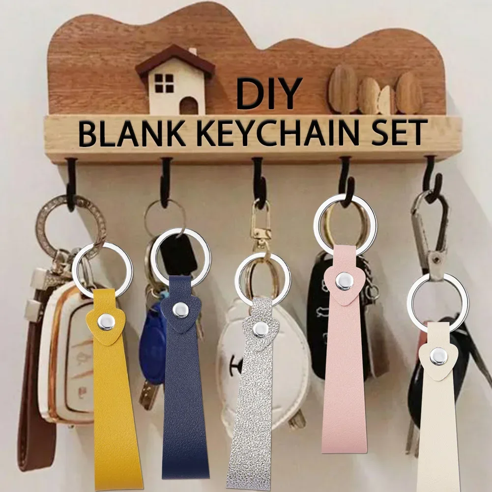 Keyring Business Gift Personalized Name Number PU Leather Keychain Laser Custom Logo Bag Key Chain Ring Pendant