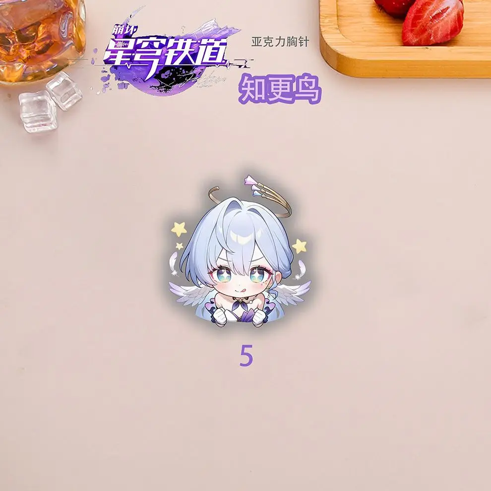 6 個新 Honkai: スターレールロビンバッジアニメかわいいブローチラペルピン DIY バックパック帽子服アクセサリーグッズギフト