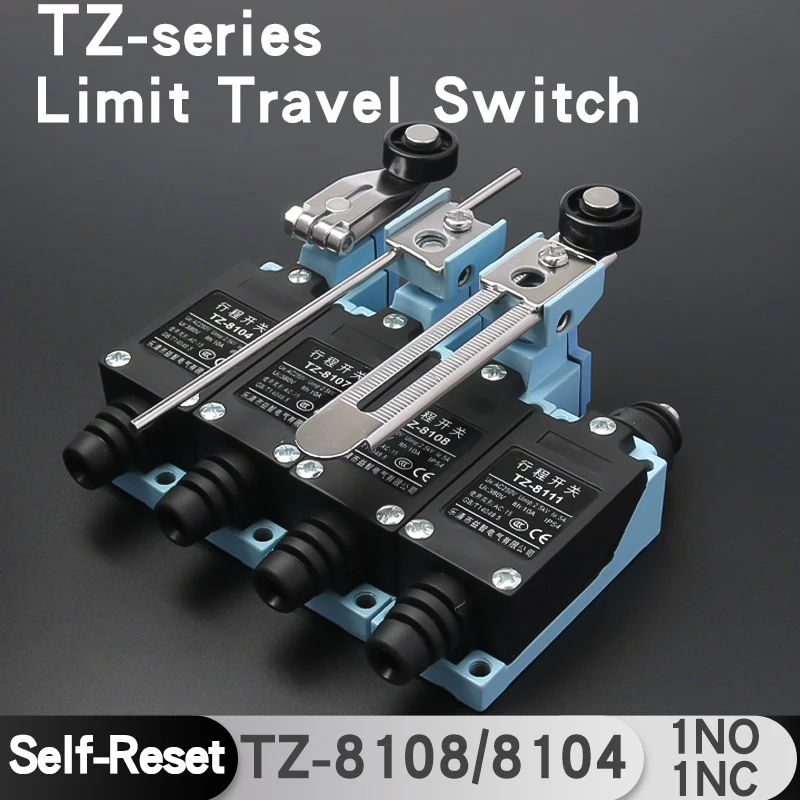 TZ-8104/8108 Travel Switch Micro Miniature Industrial Travel Limit Switch Waterproof Self-reset Touch Controller Limit Switch