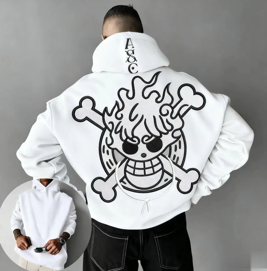 One Piece Hoodie Anime Unisex Oversized Graphic Print Sweatshirt Streetwear Autumn Winter Casual Fitness Long Sleeve New Y2k