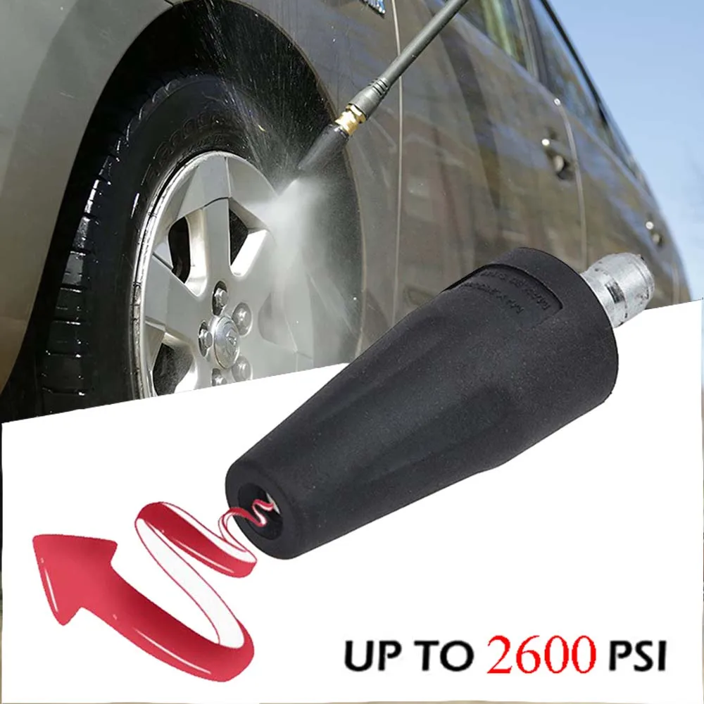 

Car Washing Machine Nozzle Rotating Blaster Turbo Jet Nozzle Connector 2600 PSI High Pressure Water Gun Head Washer Accessories