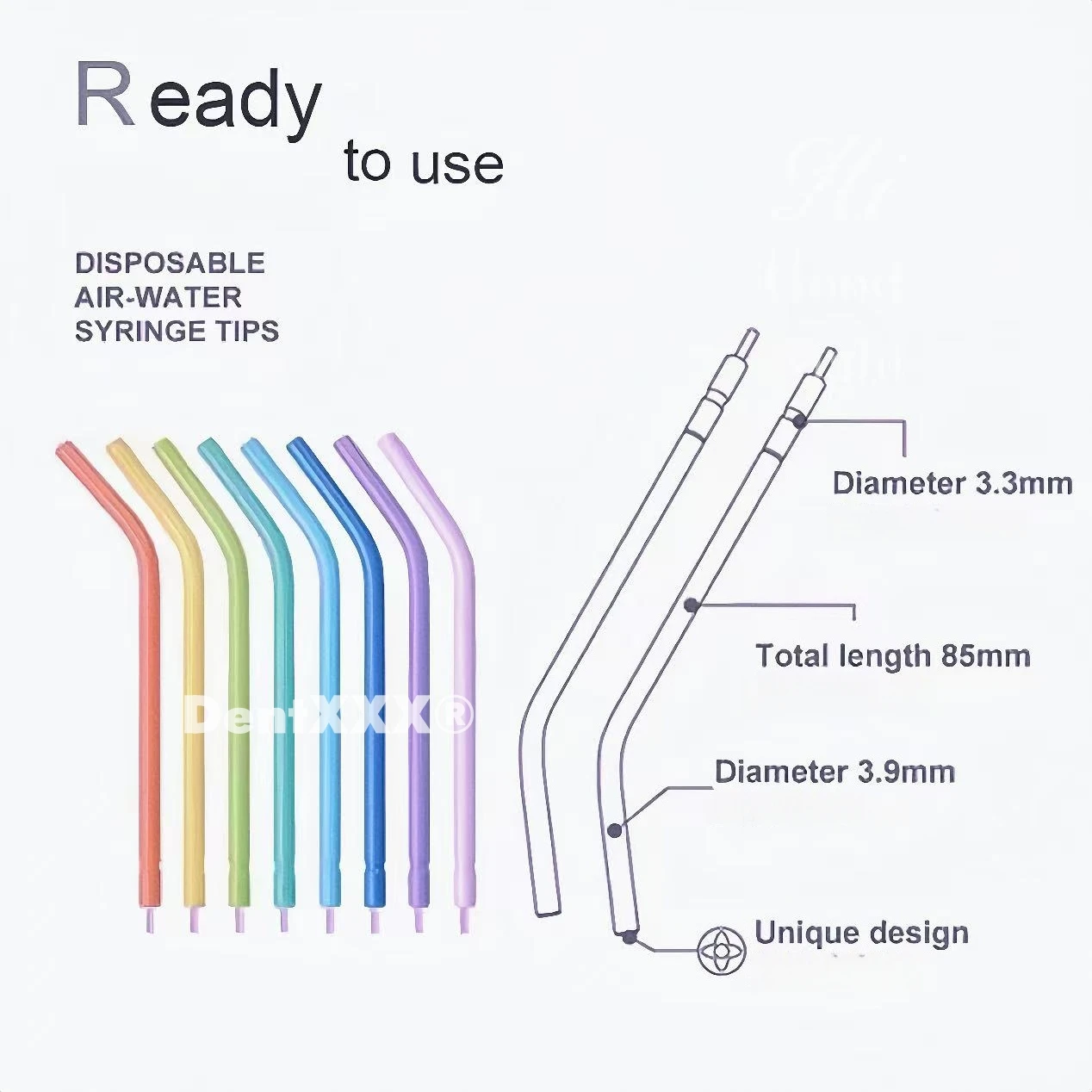 Triple-Use Spray Gun Core, Nozzle Head, Disposable 3-in-1 Air/Water Spray Nozzle, Multi-Color L-Shaped Nozzle, Plastic Core,