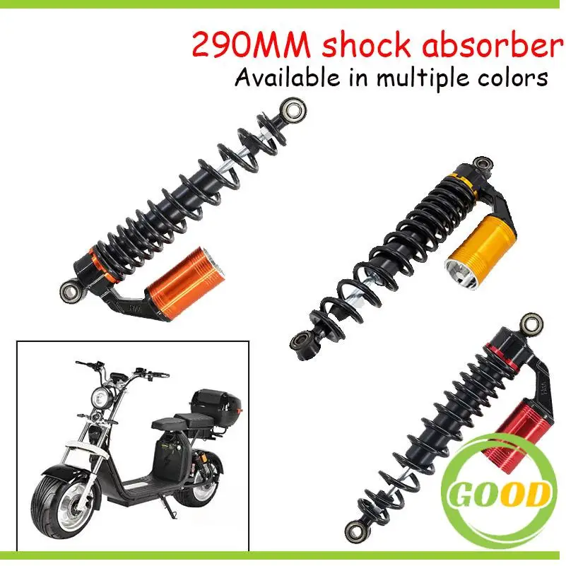 

Spring Rear Shock Absorber 290MM With Decorative Airbag Rear Damping For Citycoco Modified Accessories parts