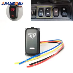 Car Red LED Light Exhaust button Push Button Switch For Mitsubishi Pajero V73 V93 V97 Lancer X Accessories
