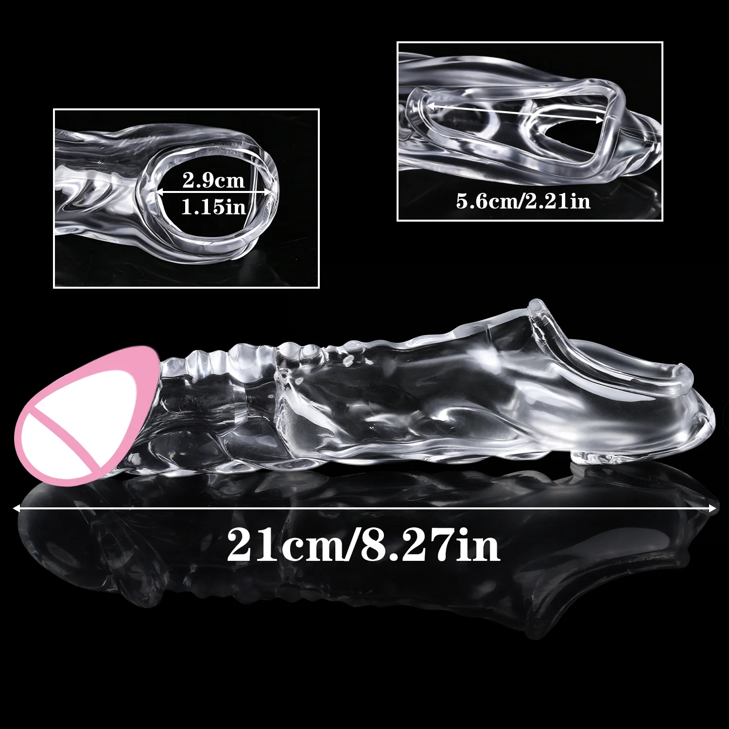 Realistic Penis Extension Cock Sleeve Reusable Silicone Penis Enlarger Delay Condoms For Men Dildo Enhancer Sex Toys - view 6