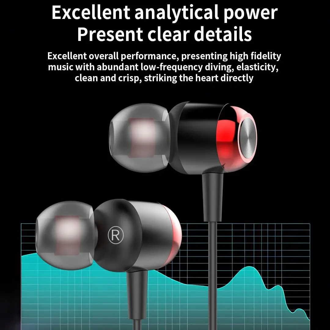 EARDECO TypeC/3.5mm Wired Headphones with Mic Volume Control Music Phone Earphones with Bass Headset for Samsung Huawei Xiaomi