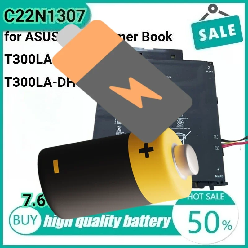 

New C22N1307 7.6V 50Wh 6500mAh Laptop Battery for ASUS Transformer Book T300LA T300LA-DH51T T300LA-XH71T T300LA-US51T T300LA-1A