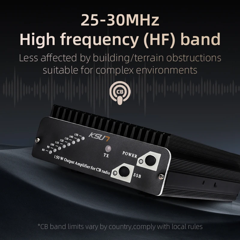 KSUN CB-P150 CB Радиоусилитель SSB Радиоусилитель мощности с высокой мощностью 80–150 Вт