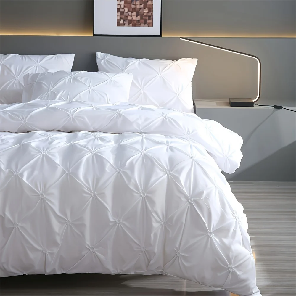 Solid Color Jacquard Quilt Cover Set 3