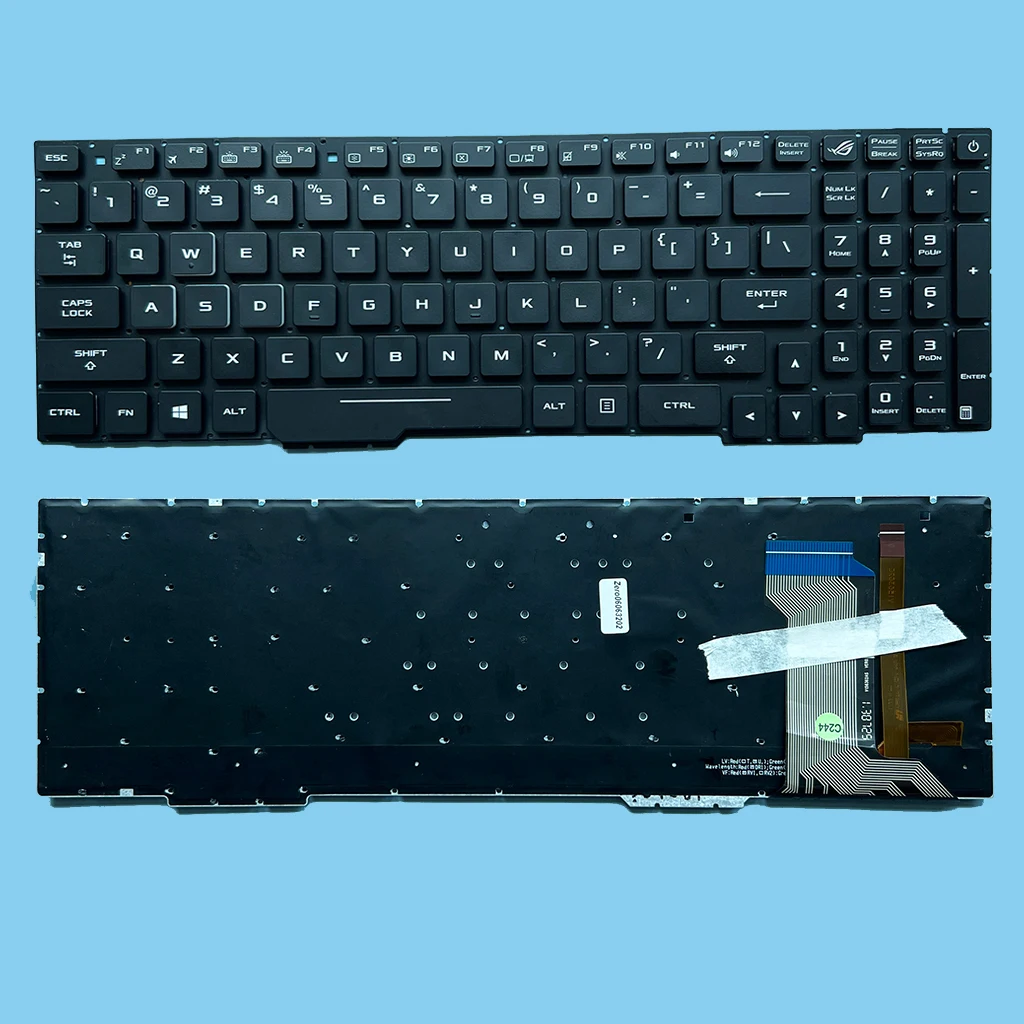 Imagem -04 - Teclado Retroiluminado Rgb Russo dos Eua para Asus Gl553v Gl553vw Fx553v Fx553vd Fx553ve Gl753 Gl753v vd Zx553vd Zx53v Fz53v Zx73