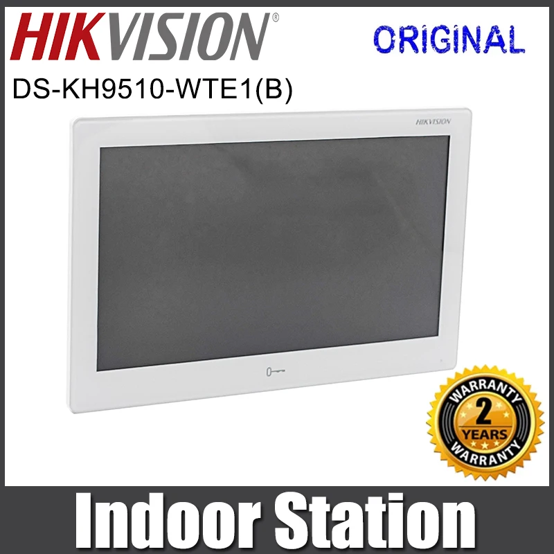 Hikvision DS-KH9510-WTE1(B), домашняя мониторная станция, 10,1 дюймов, цветной сенсорный экран, POE, видеодомофон, Wi-Fi, 2,4G, Hik-Connect APP
