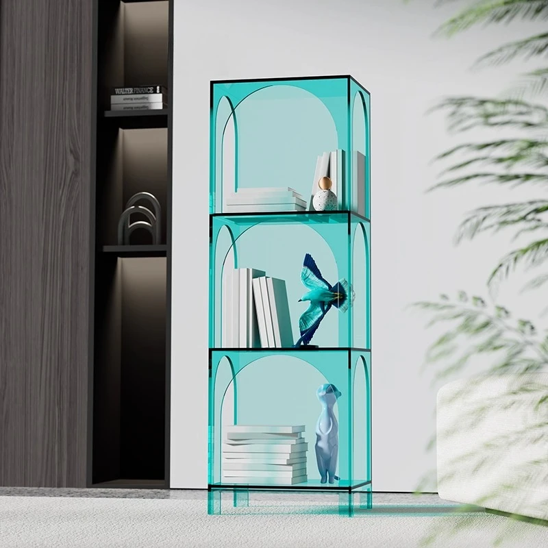 Minimalist bookshelf shelf living room creative floor-to-ceiling multi-layer wall display shelf simple bookcase