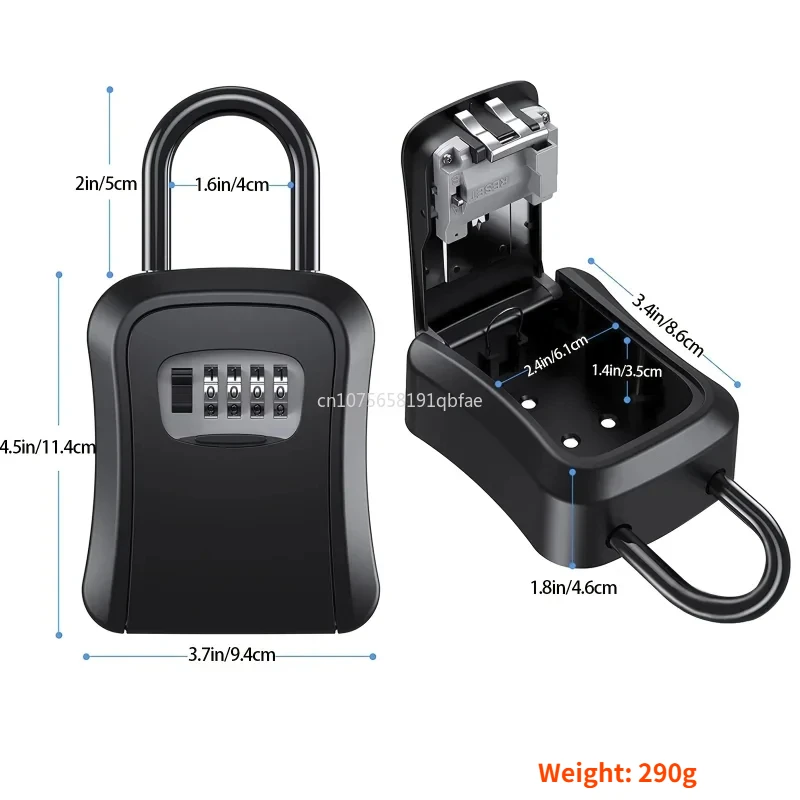 Sleutelvergrendelingsdoos Draagbare Combinatie Lockbox Aan De Muur Gemonteerde Sleutelopbergdoos Resettable Code Veilig Veiligheidsslot Doos Voor Thuiskantoor