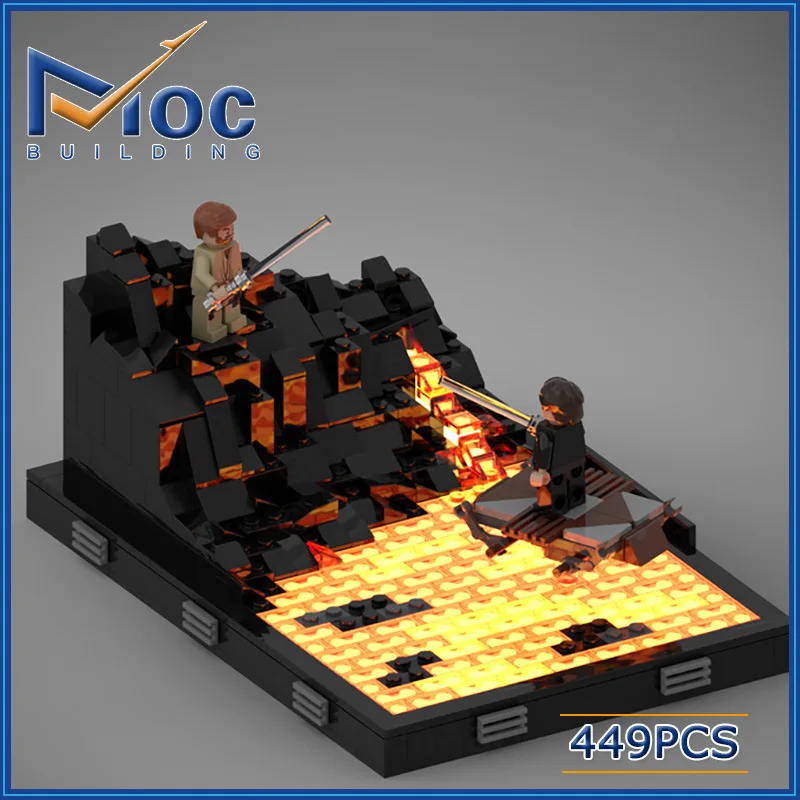 

Конструктор Moc маленький креативный из конструктора, трехмерная сцена, герой, боевое украшение, игрушки в комплект не входят куклы