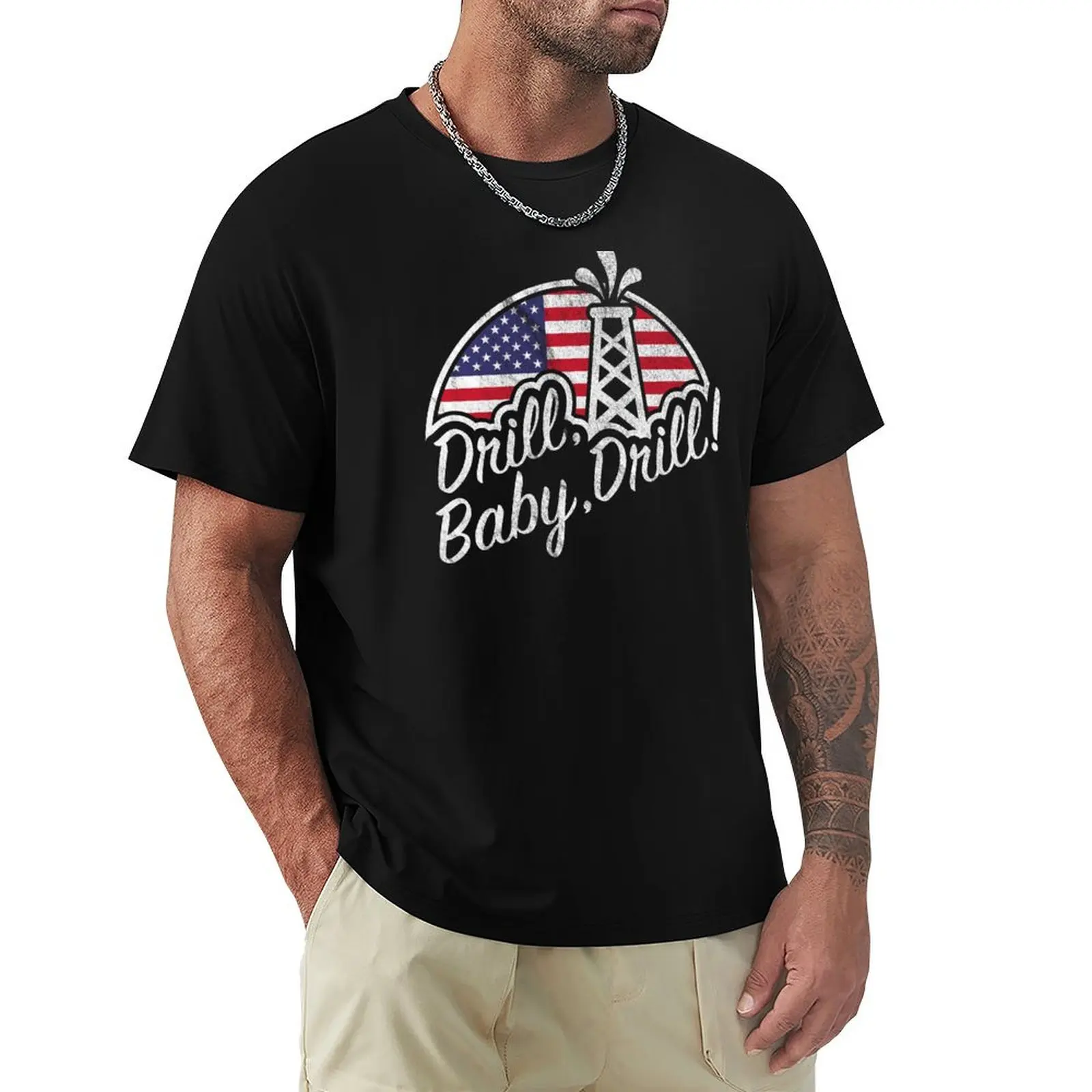 

Drill Baby Drill T-Shirt street wear vintage anime shirt t shirts men