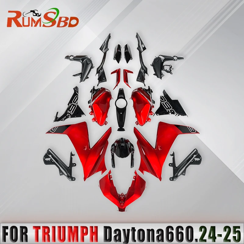 Motorrad-Einspritzverkleidung, Karosserie-Rahmenschutz, ABS-Kunststoff, komplettes Karosserie-Set, passend für Triumph Daytona 660 2024 2025