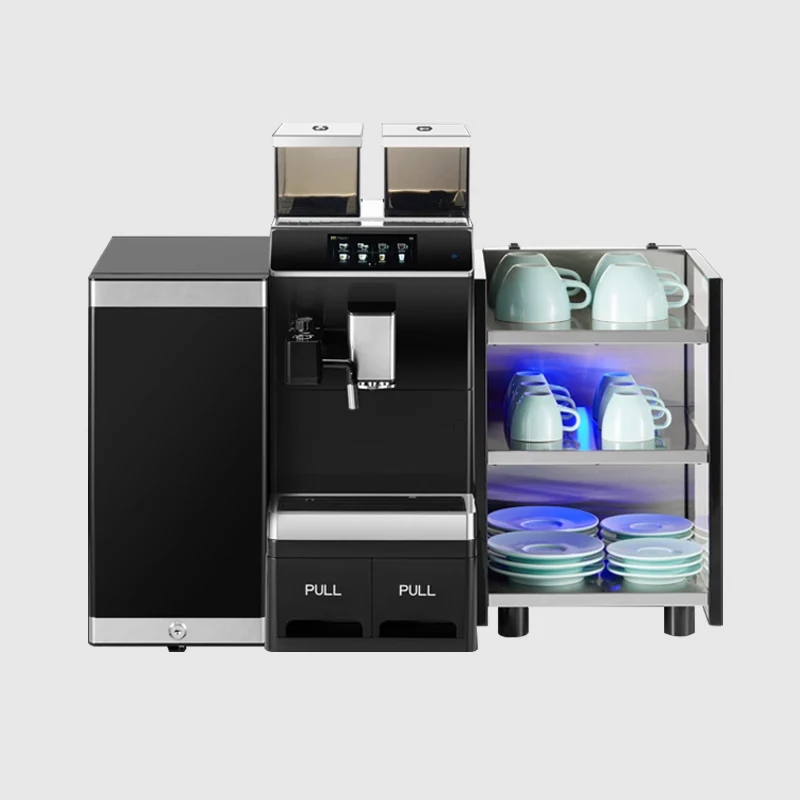 

R-308E Multifunctional coffee machine Business super automatic coffee machine Touch screen to quickly make coffee with one touch