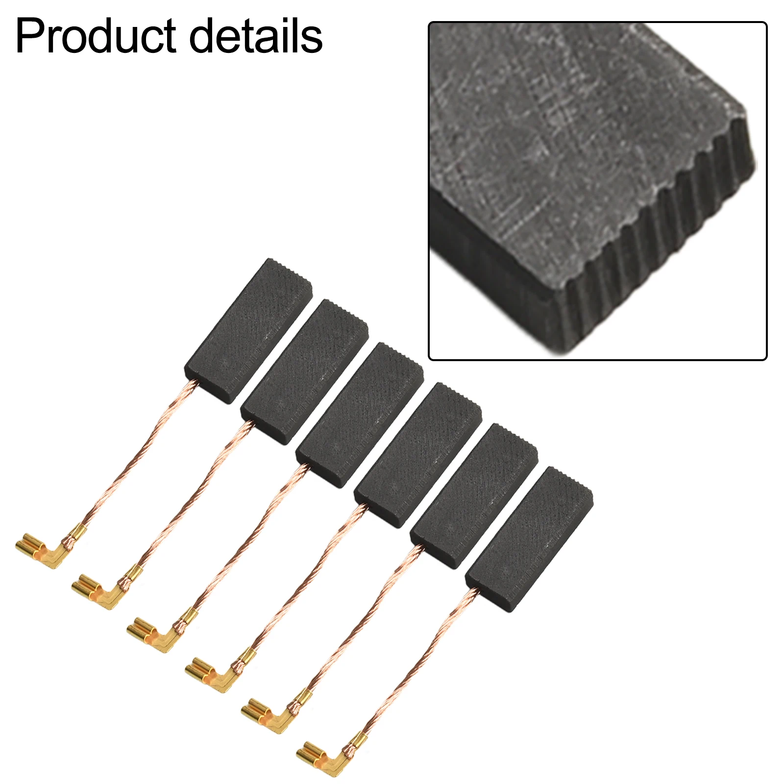 6pcs Carbon Brushes 6.2x11.2x29mm For For McCulloch 2200 Chain Saw X73 For Flymo For Woodshark 350 400 D94 Power Tool Parts Acce