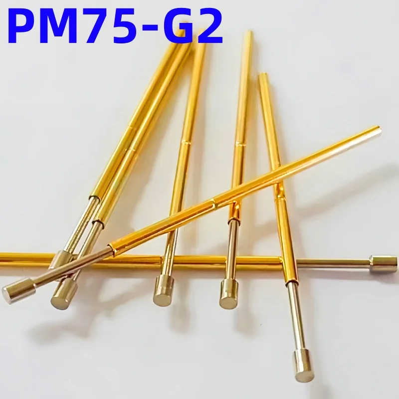 

20/100PCS PM75-G2 Spring Test Probe Pogo Pin Spring Test Pin Length 27.8mm Needle Dia 1.02mm Test Probe Head Dia 1.30mm PM75-G