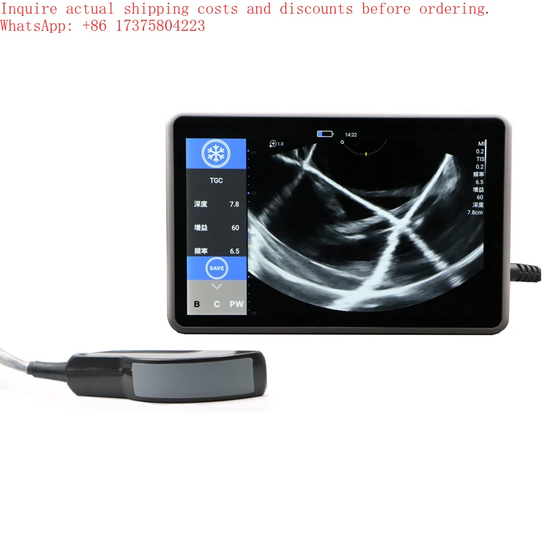 2026 ECI-X7 IPX6 Waterproof Handheld Veterinary   Ultrasound B/C/PW Display Easy Operation Wireless WIFI Upload for