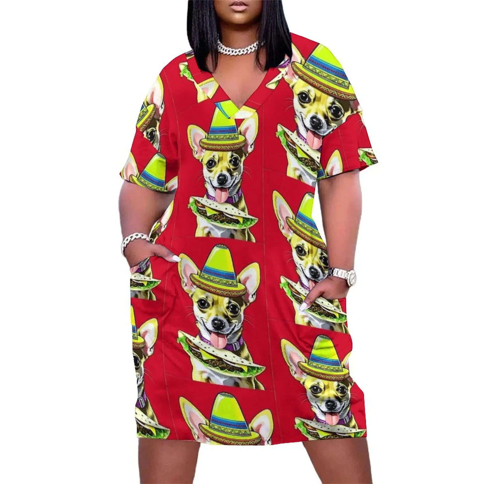 

EPIC Quiero Taco Bell Chihuahua Dog #tacobell Loose Pocket Dress dress for women 2025 dresses korean style