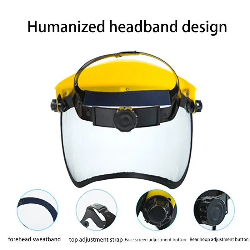 Casco de seguridad con visera de malla de cara completa para jardín, desbrozadora, protección forestal, alta calidad