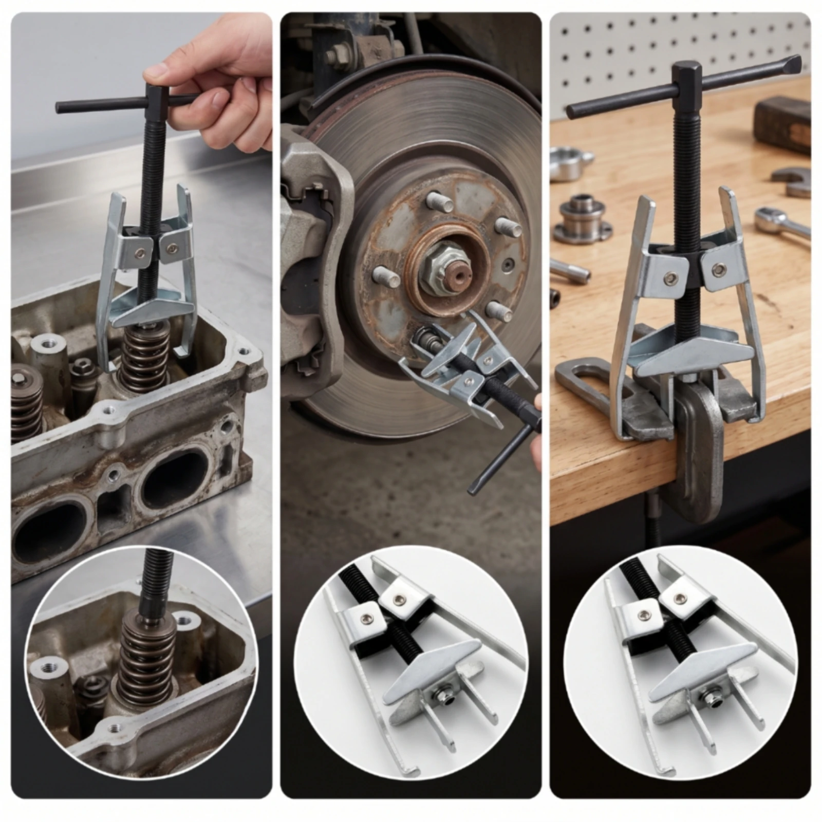 Valve Spring Compressor Manual Valve Spring Compressor with T-Handle Compact Sturdy for Mechanics, Engine Repair, Workshop