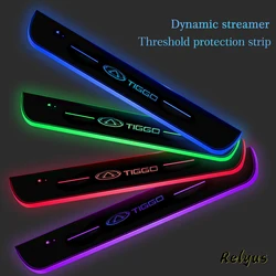 Customized Upgrade LED Welcome Pedal Scuff Plate Pedal Car Door Sill Pathway Light For Chery Tiggo 2 3 4 5 6 7 8 3X 5X Pro T11