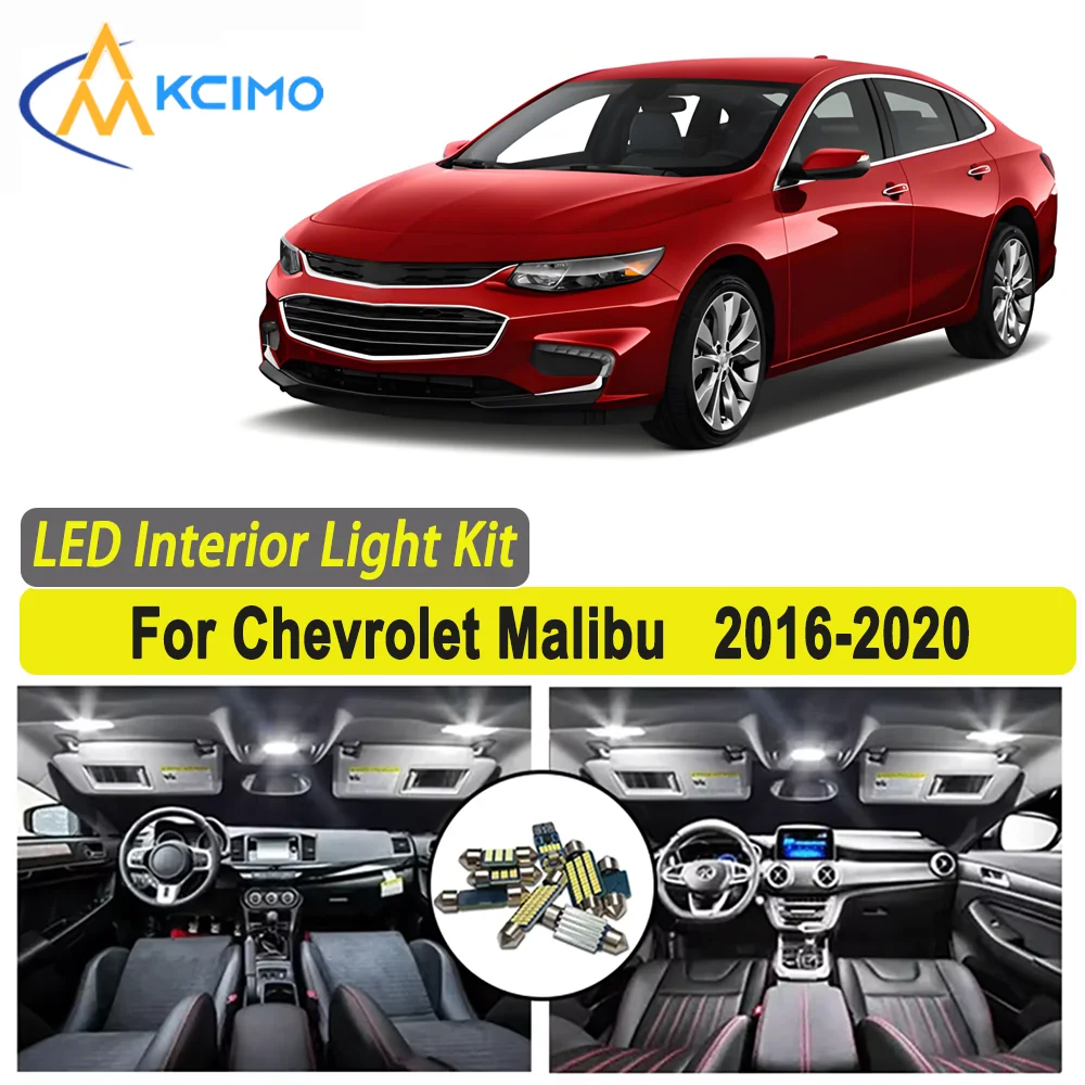 

For Chevrolet Malibu (2016-2020) Premium Bright LED Interior Dome Map Trunk Light Kit Car Led Lamps Canbus Car LED Lights Canbus