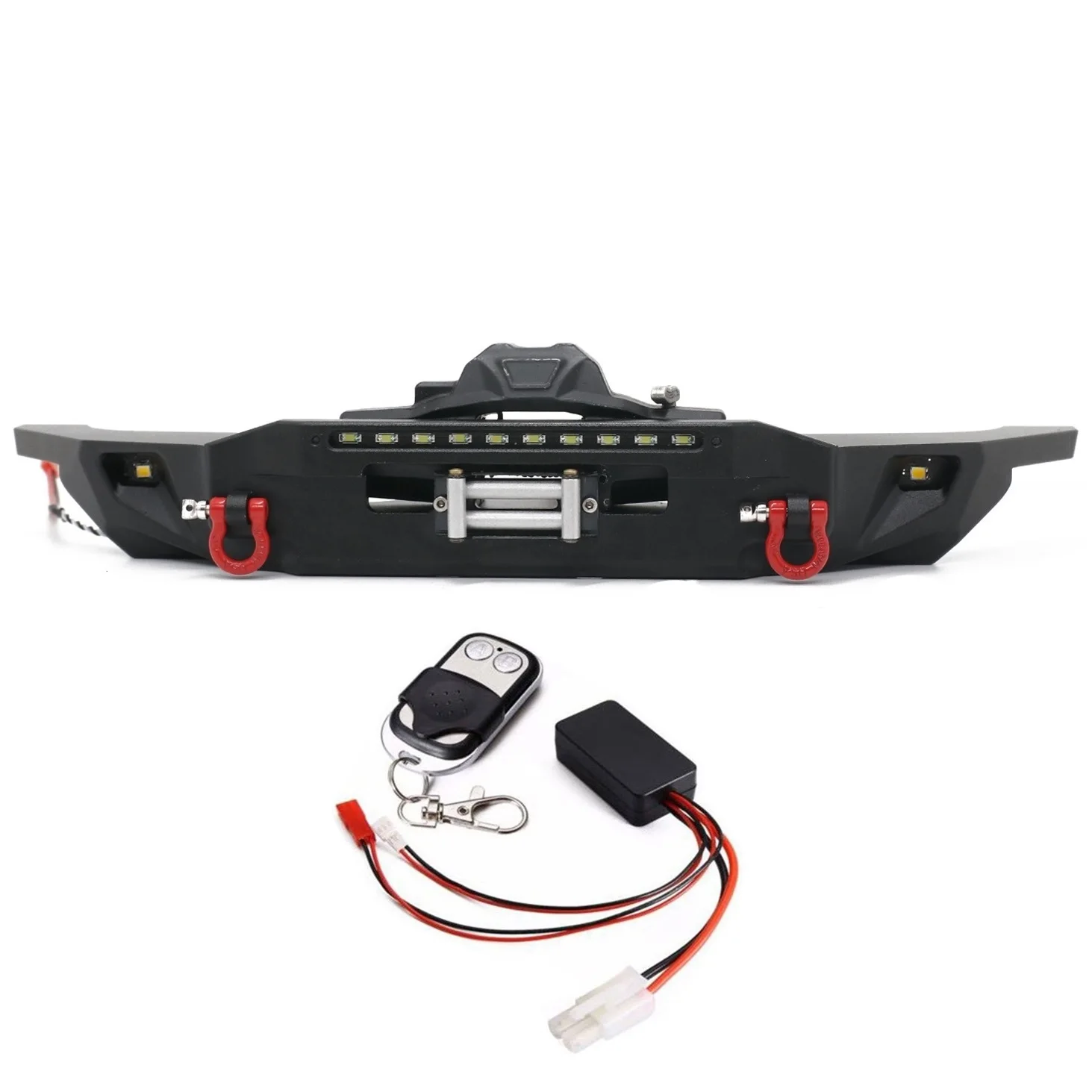 

Metal Front Bumper with Winch & LED Lights for Yikong 4083 YK4083 1/8 RC Crawler Car Upgrade Parts Accessories