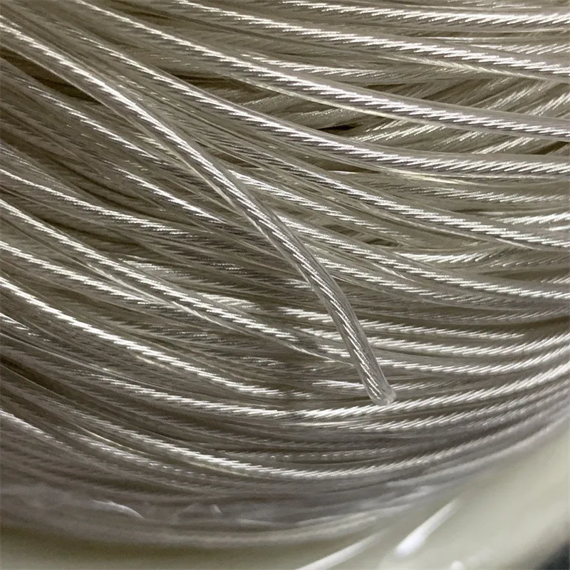100 メートル単結晶銅メッキシルバーシングルコア銅メッキシルバーアップグレードライン 63 コア OD1.5MM
