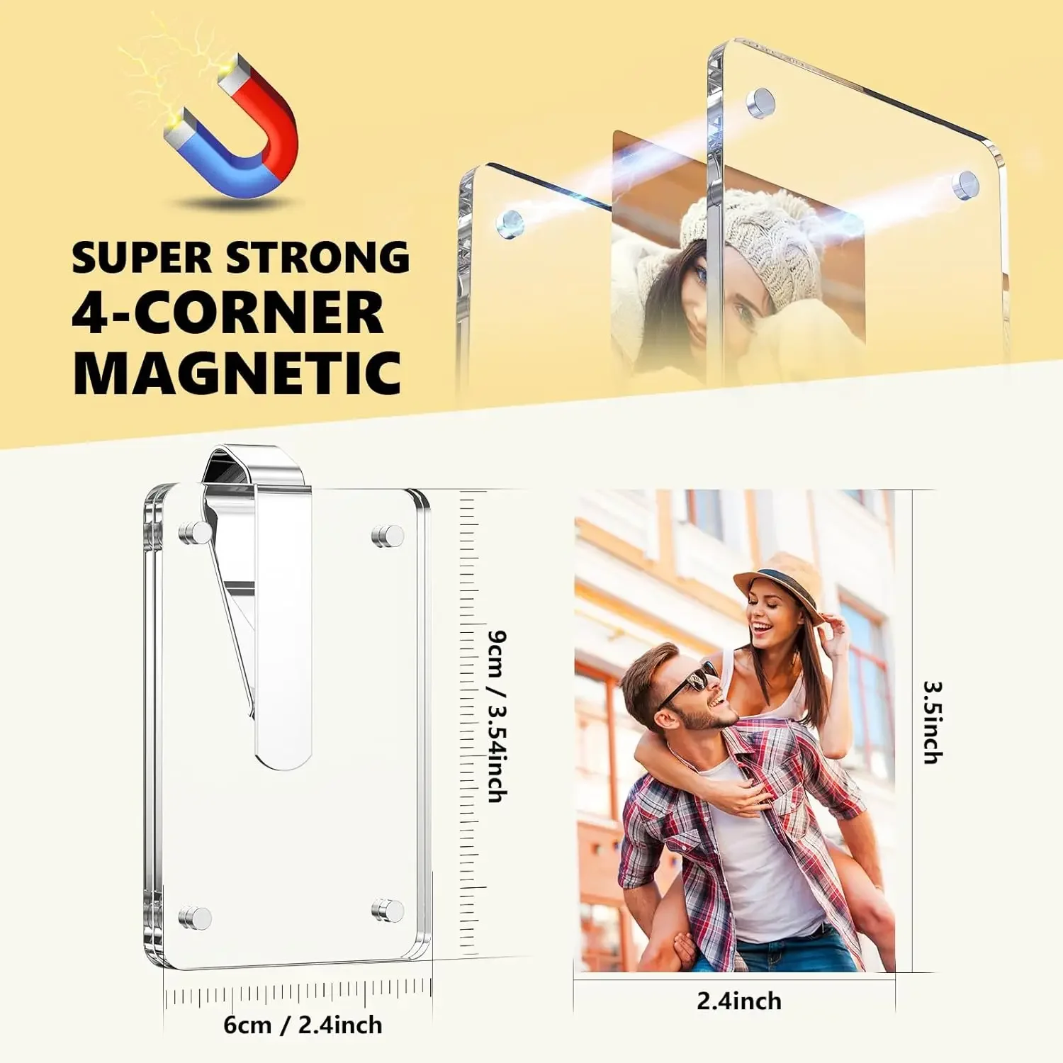 Auto-Sonnenblenden-Fotoclip Personalisierte Innendekoration für Auto Geschenk für Freund Paar Sicherheitsfahrten-Andenken Sonnenblenden-Organizer – Detail 5
