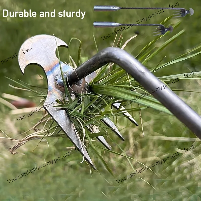 2 in 1 Garden Weeder Rake Tools Manual Weed Grass Rooting Shovel Manganese Steel Loosening Soil Digging Agricultural Too