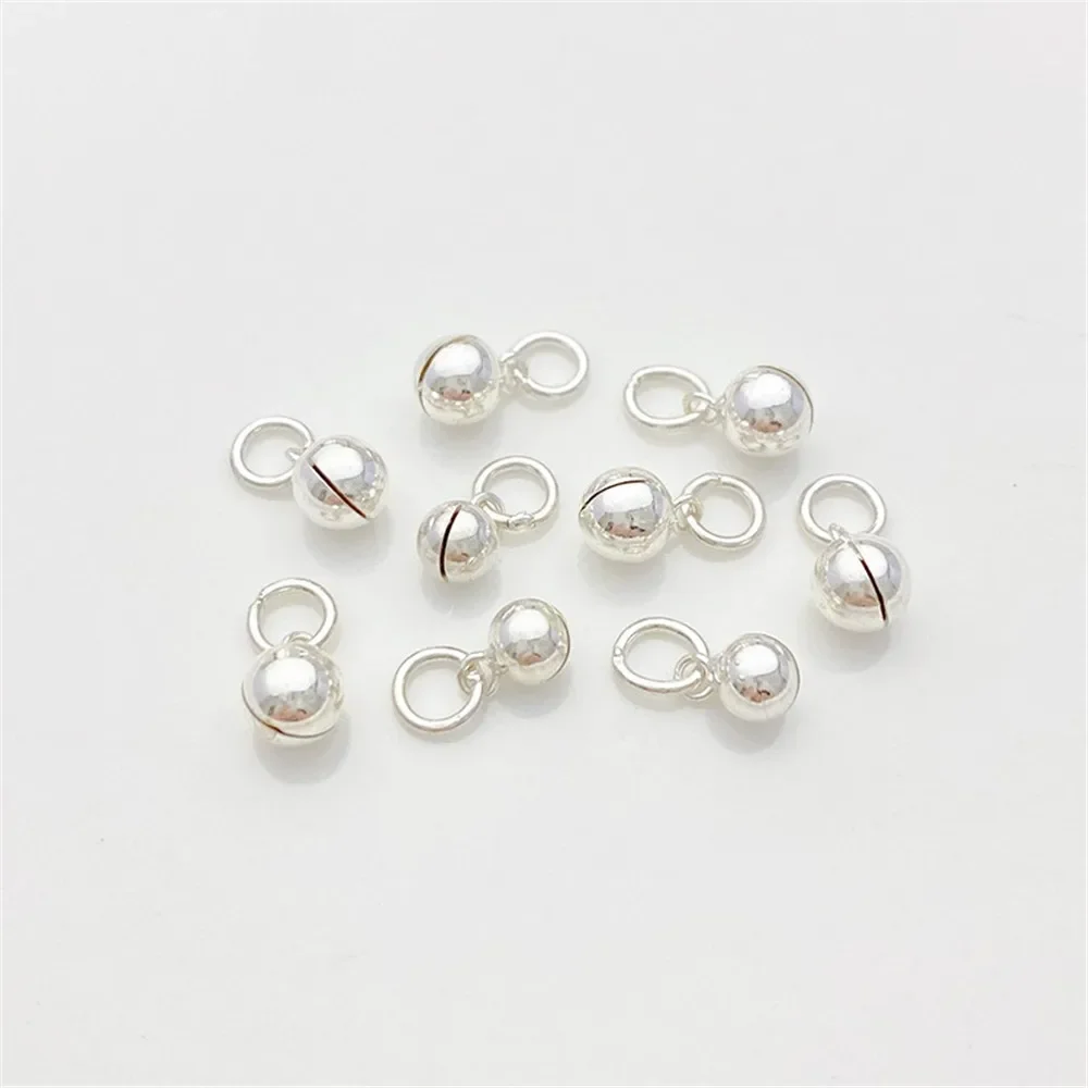 S925 فضة جرس رنين سحر قلادة DIY لوازم المجوهرات الخرز ل قلادة سوار الاكسسوارات الحرفية #4