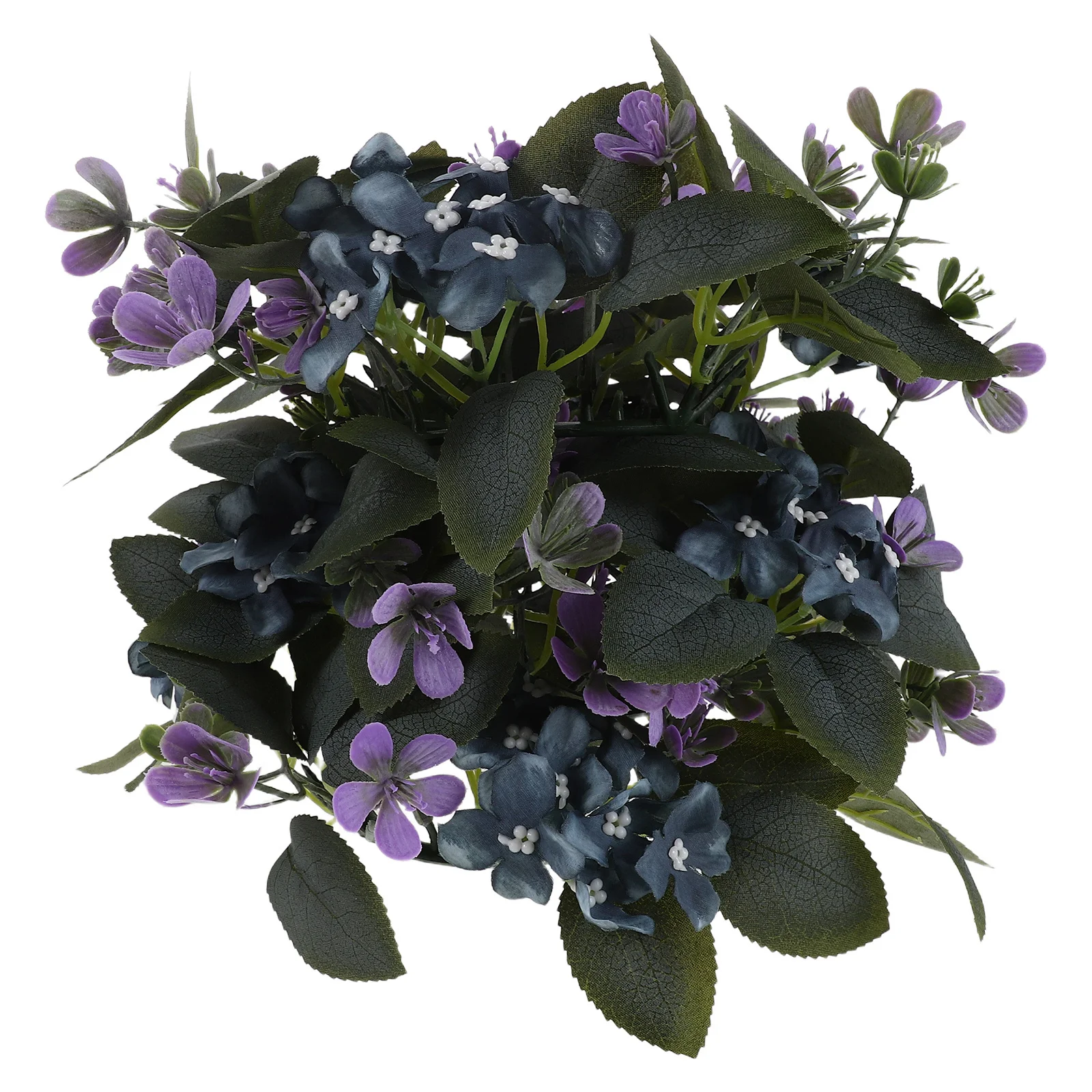 

3Pcs Holder Wreath in Purple - Hydrangea Artificial Flower Ring for Party Table Decoration - Elegant Wedding Wreath