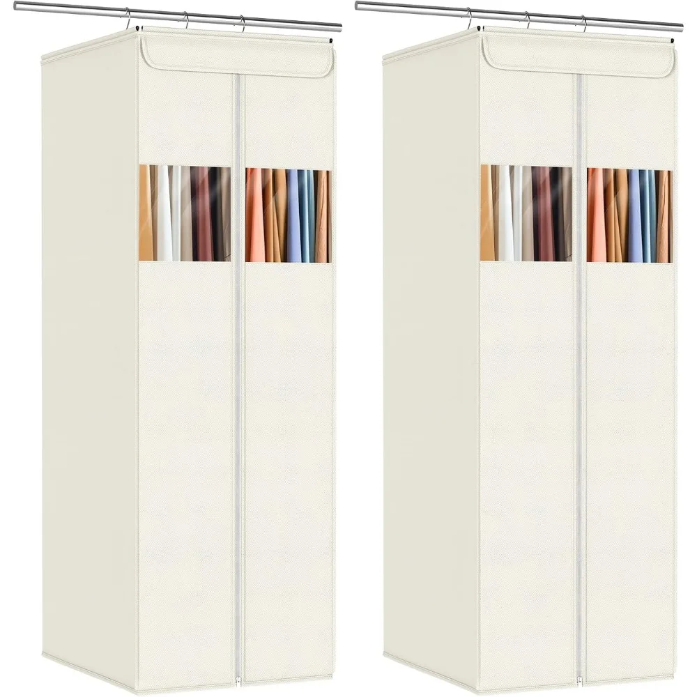 

Space-Saving Large Clear Garment Bags for Hanging Clothes, 54-Count Storage Solution for Closets